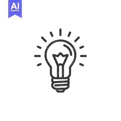 Popular premium asset: Line Art Illustration of a Light Bulb with Rays Emanating from It