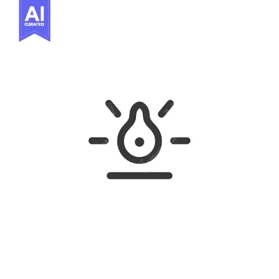 Aset premium populer: Line art illustration of a lightbulb with rays emanating from it