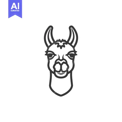Popular premium asset: Line Art Illustration of a Llama's Head