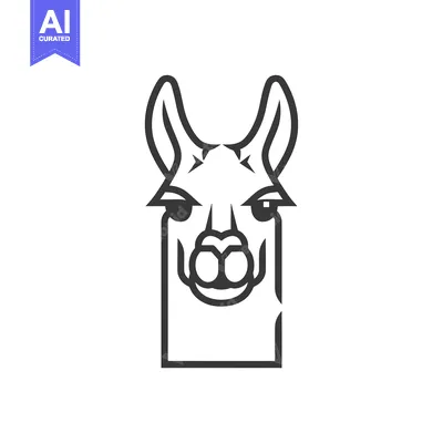 Popular premium asset: Line art illustration of a llama's head