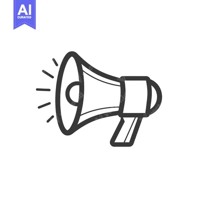 Aset premium populer: Line Art Illustration of a Loudspeaker with Sound Waves
