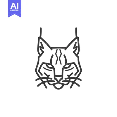 Popular premium asset: Line Art Illustration of a Lynx's Face