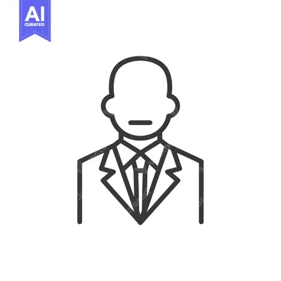 Popular premium asset: Line Art Illustration of a Man in a Suit and Tie