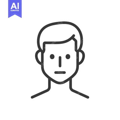 Popular premium asset: Line Art Illustration of a Man's Face