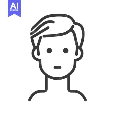 Popular premium asset: Line art illustration of a man's face
