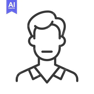 Popular premium asset: Line Art Illustration of a Man's Face and Shoulders