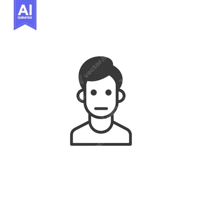 Popular premium asset: Line Art Illustration of a Man's Face and Shoulders