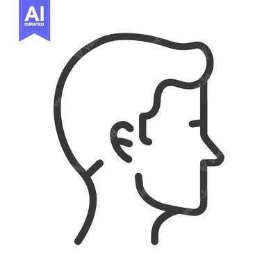 Popular premium asset: Line Art Illustration of a Man's Profile