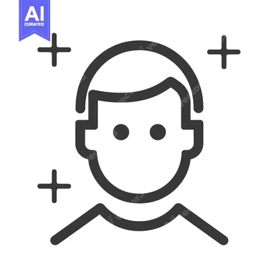 Aset premium populer: Line art illustration of a man with three plus signs around him