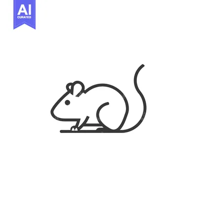 Aset premium populer: Line Art Illustration of a Mouse