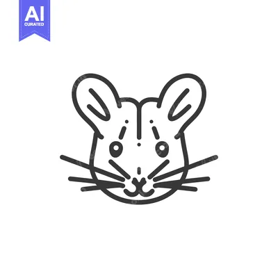 Popular premium asset: Line Art Illustration of a Mouse's Face