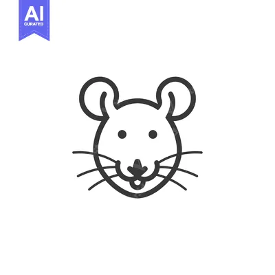 Popular premium asset: Line Art Illustration of a Mouse's Face