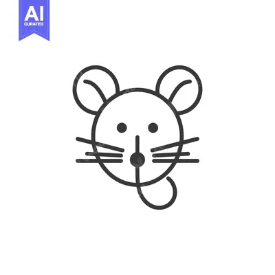 Aset premium populer: Line art illustration of a mouse's face