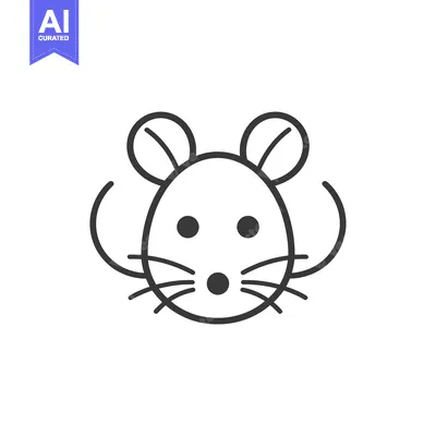 Popular premium asset: Line art illustration of a mouse's face