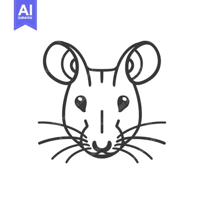 Popular premium asset: Line art illustration of a mouse's face