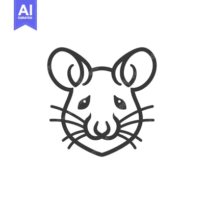 Popular premium asset: Line Art Illustration of a Mouse's Face
