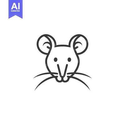 Popular premium asset: Line Art Illustration of a Mouse's Face