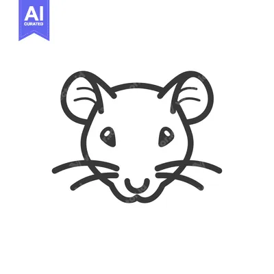 Popular premium asset: Line Art Illustration of a Mouse's Face