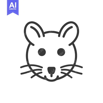 Popular premium asset: Line Art Illustration of a Mouse's Face