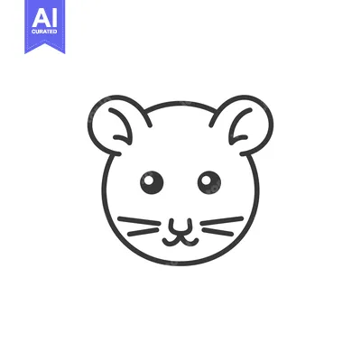 Aset premium populer: Line Art Illustration of a Mouse's Head