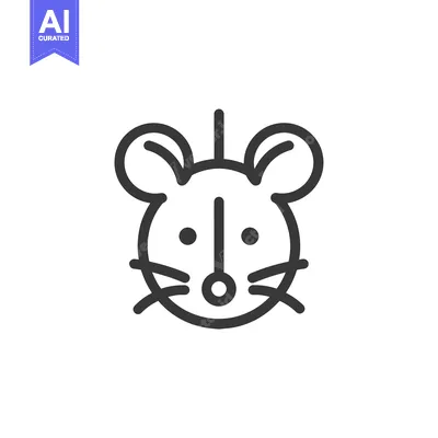 Popular premium asset: Line Art Illustration of a Mouse's Head