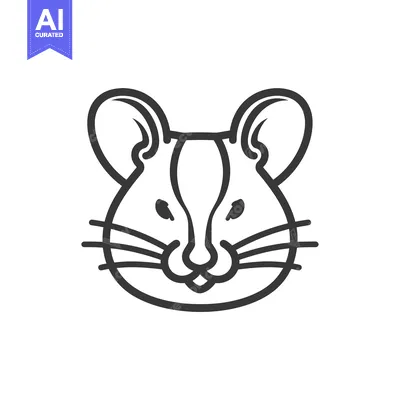 Aset premium populer: Line art illustration of a mouse's head