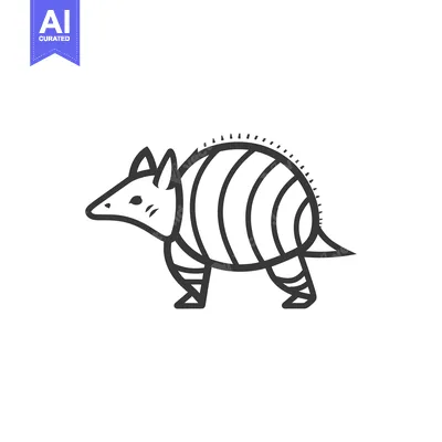 Popular premium asset: Line Art Illustration of an Armadillo
