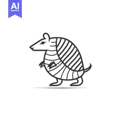 Aset premium populer: Line Art Illustration of an Armadillo