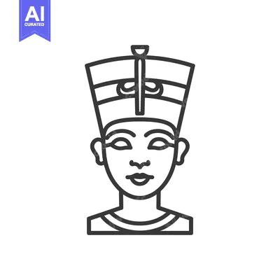 Popular premium asset: Line Art Illustration of an Egyptian Pharaoh Wearing a Crown