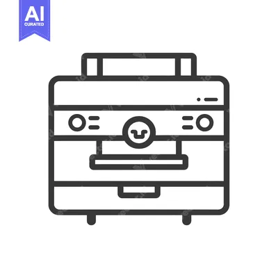 Line art illustration of an espresso machine