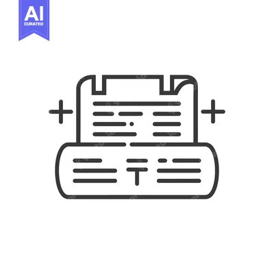 Aset premium populer: Line Art Illustration of a Newspaper with Plus Signs