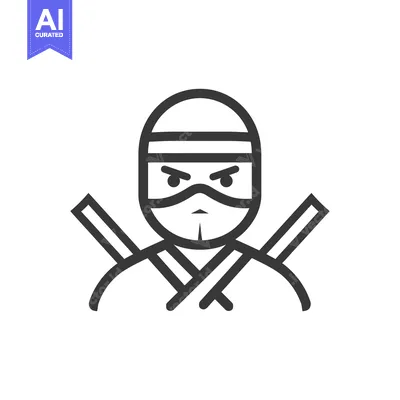 Popular premium asset: Line Art Illustration of a Ninja with Two Swords