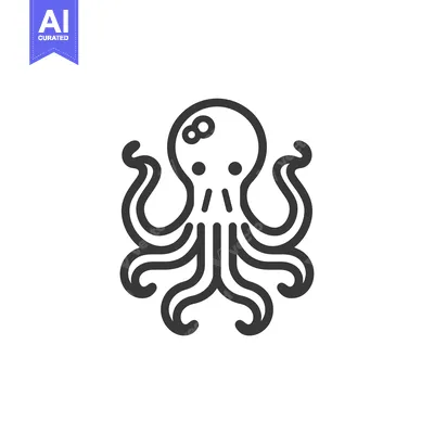 Popular premium asset: Line Art Illustration of an Octopus