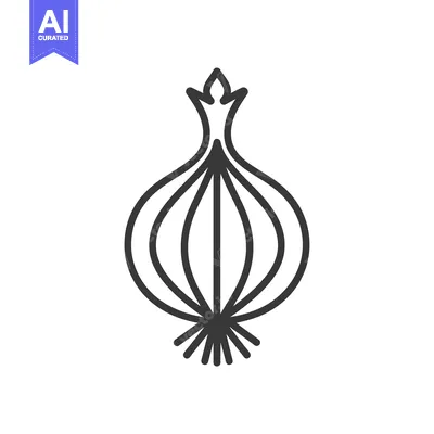 Aset premium populer: Line Art Illustration of an Onion