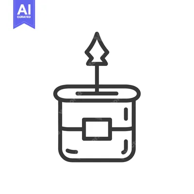 Aset premium populer: Line Art Illustration of an Upward Arrow Inside a Beaker