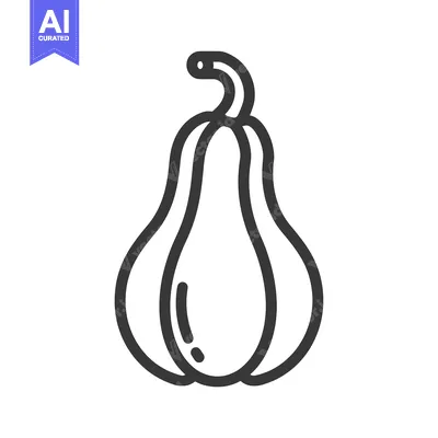 Popular premium asset: Line Art Illustration of a Pear Fruit