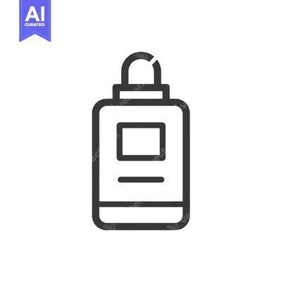 Aset premium populer: Line Art Illustration of a Perfume Bottle with a Lid