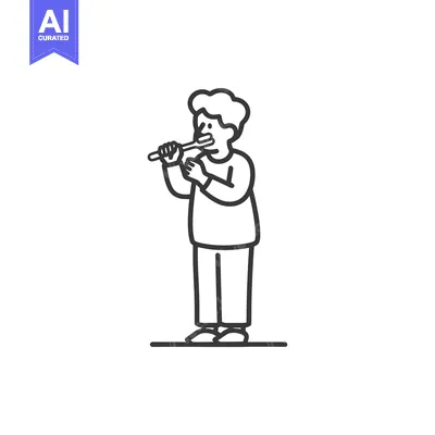 Aset premium populer: Line art illustration of a person brushing their teeth
