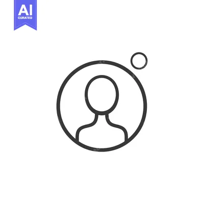 Popular premium asset: Line Art Illustration of a Person in a Circle with a Small Circle Abov