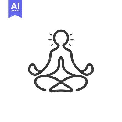 Aset premium populer: Line Art Illustration of a Person in a Yoga Pose
