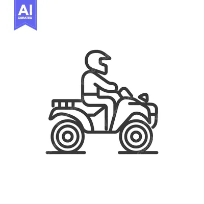 Popular premium asset: Line Art Illustration of a Person Riding an ATV