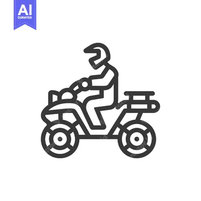 Popular premium asset: Line Art Illustration of a Person Riding an ATV