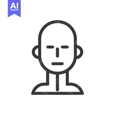 Premium design asset: Line Art Illustration of a Person's Head and Shoulders