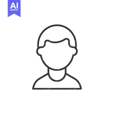 Line Art Illustration of a Person's Head and Shoulders