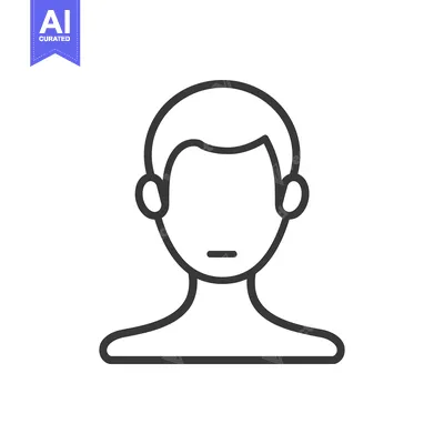 Aset premium populer: Line Art Illustration of a Person's Head and Shoulders