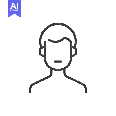 Aset premium populer: Line art illustration of a person's head and shoulders