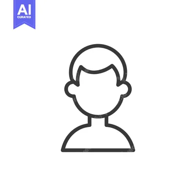 Aset premium populer: Line Art Illustration of a Person's Head and Shoulders