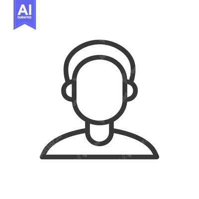 Aset premium populer: Line art illustration of a person's head and shoulders