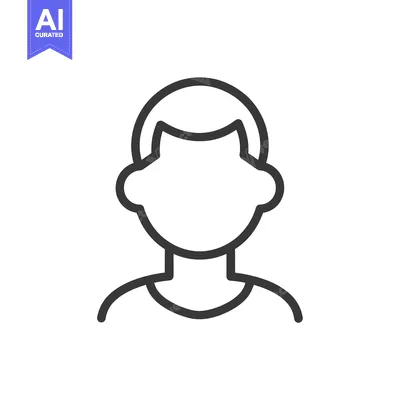 Aset premium populer: Line art illustration of a person's head and shoulders