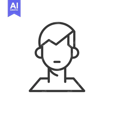 Aset premium populer: Line Art Illustration of a Person's Head and Shoulders